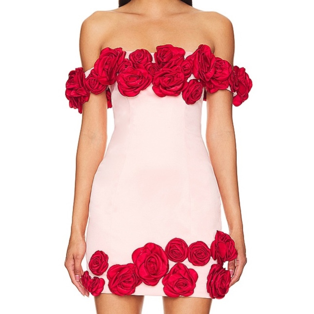 Atoir The Rosalie Mini Dress in Pink & Red - Picture 3 of 8